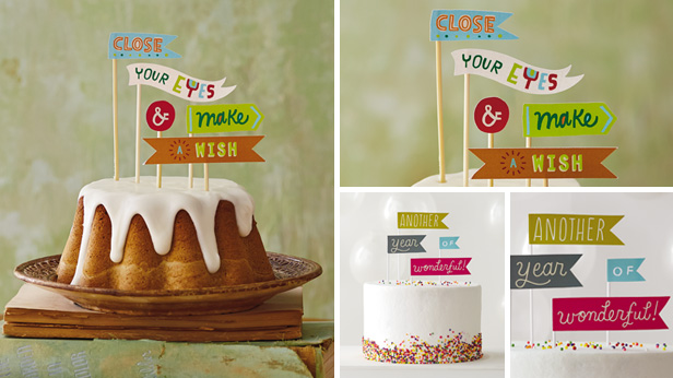 DIY Birthday Cake Toppers: Banner Day