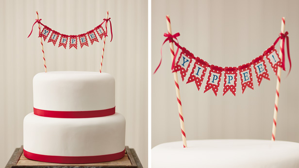 DIY Birthday Cake Toppers: Word Banner