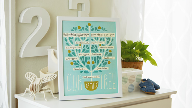 Free nursery printables: family tree