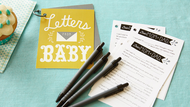 Letters to baby shower game.