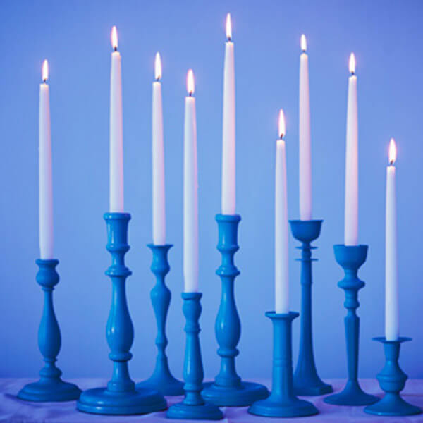 Blue hanukkah menorah crafts