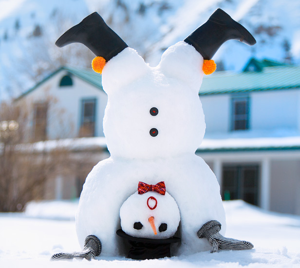 How to build an upside-down snowman