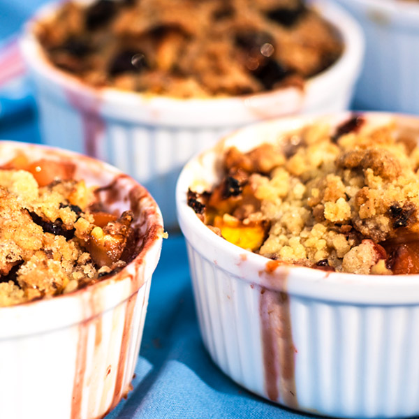 Individual fruit crisps recipe