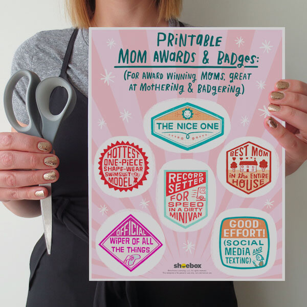 Shoebox Funny Mother's Day printable.