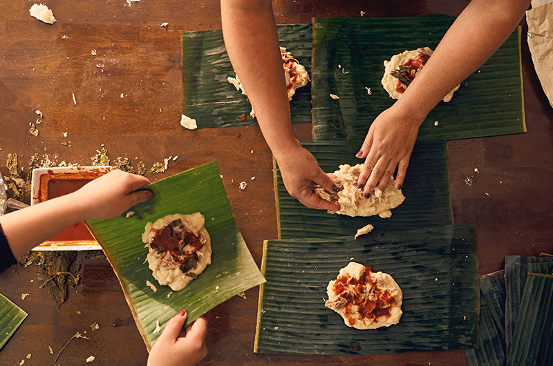 Tamal making - Latinx Christmas Traditions and Holiday Celebrations