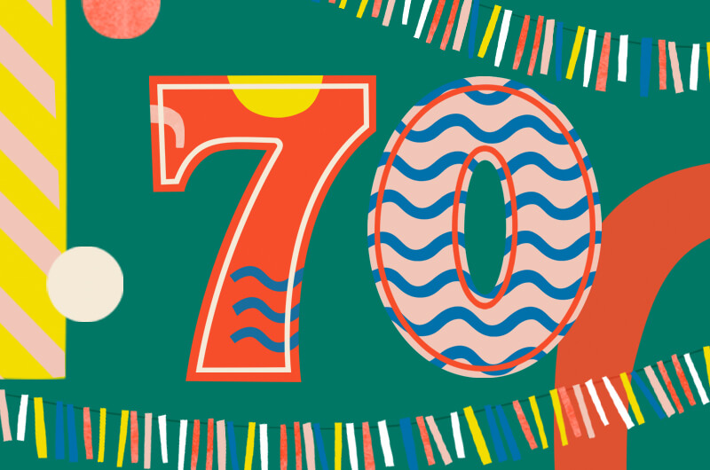 70 drawn with fun birthday designs