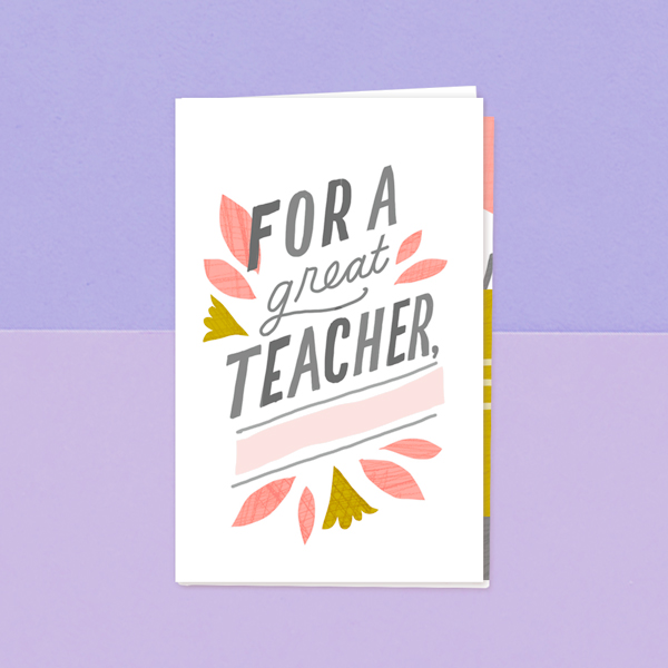 A teacher appreciation zine that reads,